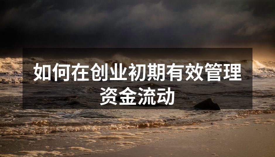 如何在创业初期有效管理资金流动