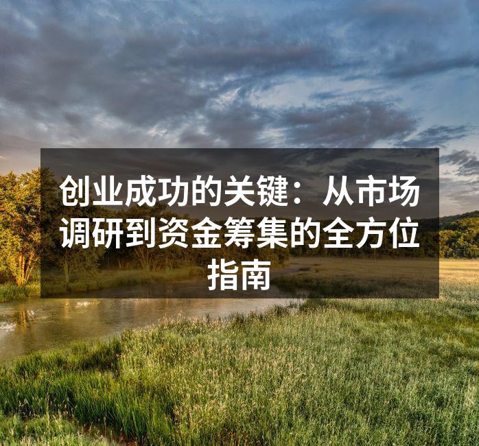 创业成功的关键：从市场调研到资金筹集的全方位指南